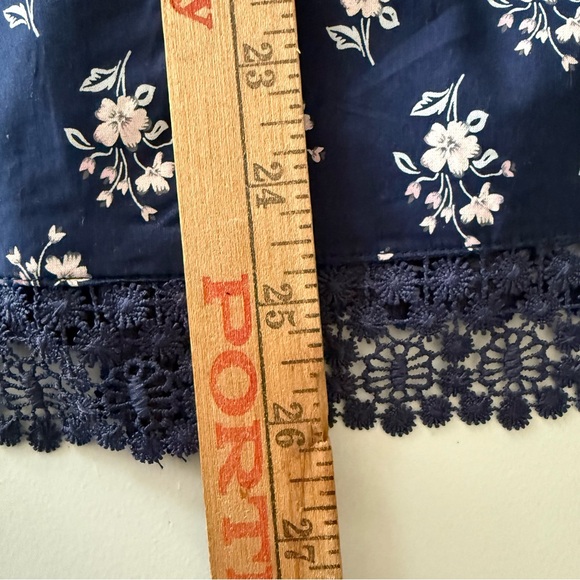 NWT Charter Club Navy Floral 100%Cotton PJ Set Top & Shorts - Picture 9 of 10